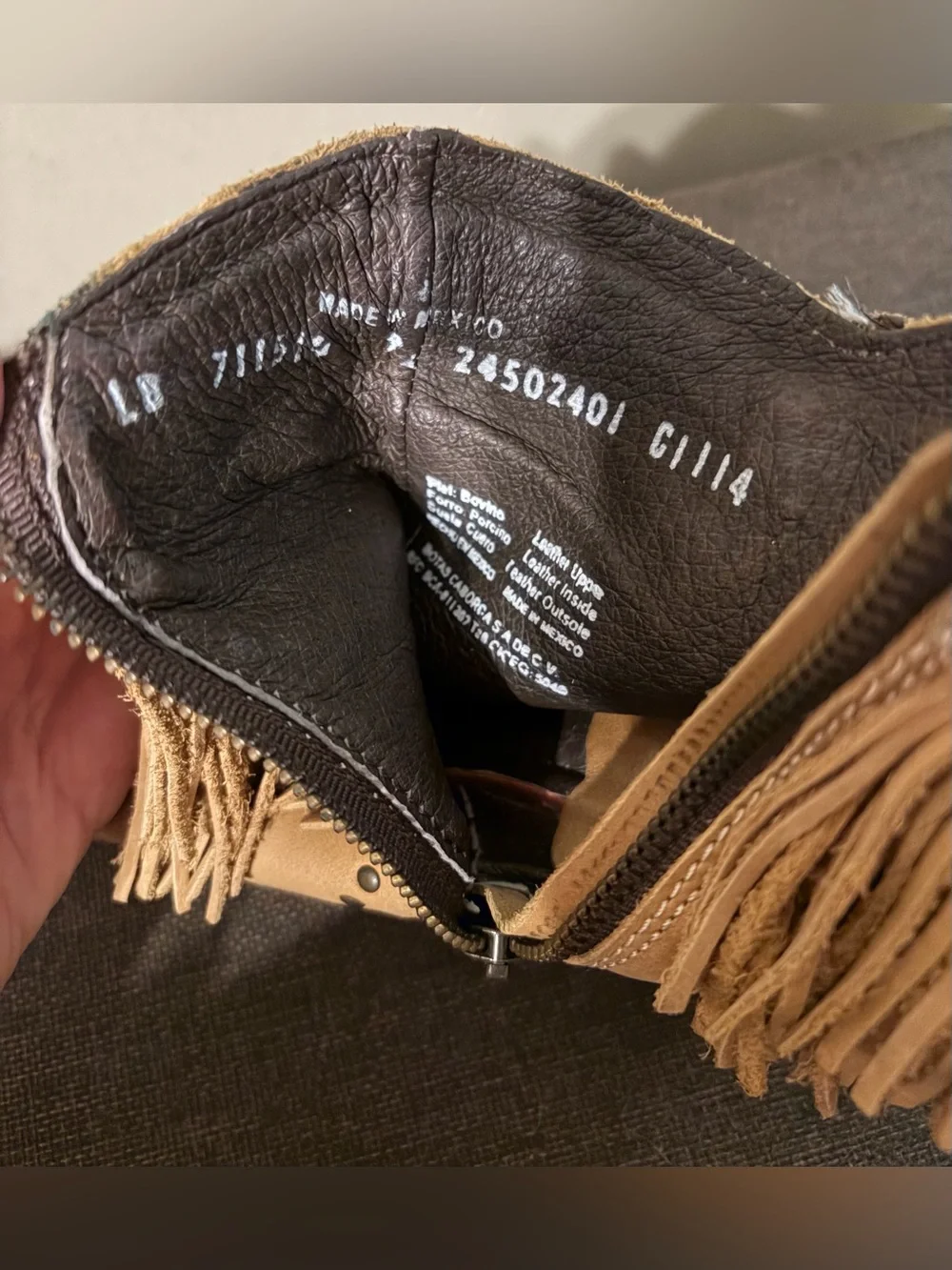 Handmade in Mexico Fringed Real Leather Ankle Bootie